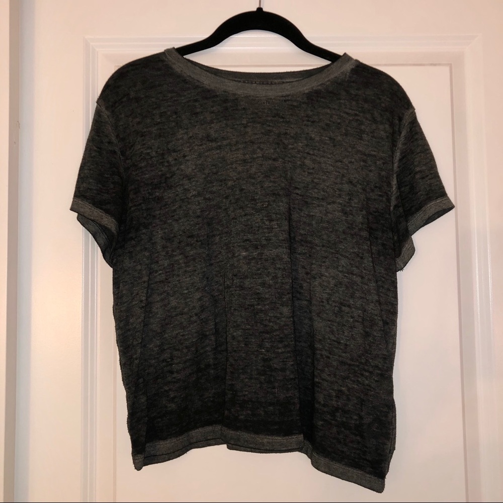 Abercrombie Charcoal Cropped Tee
